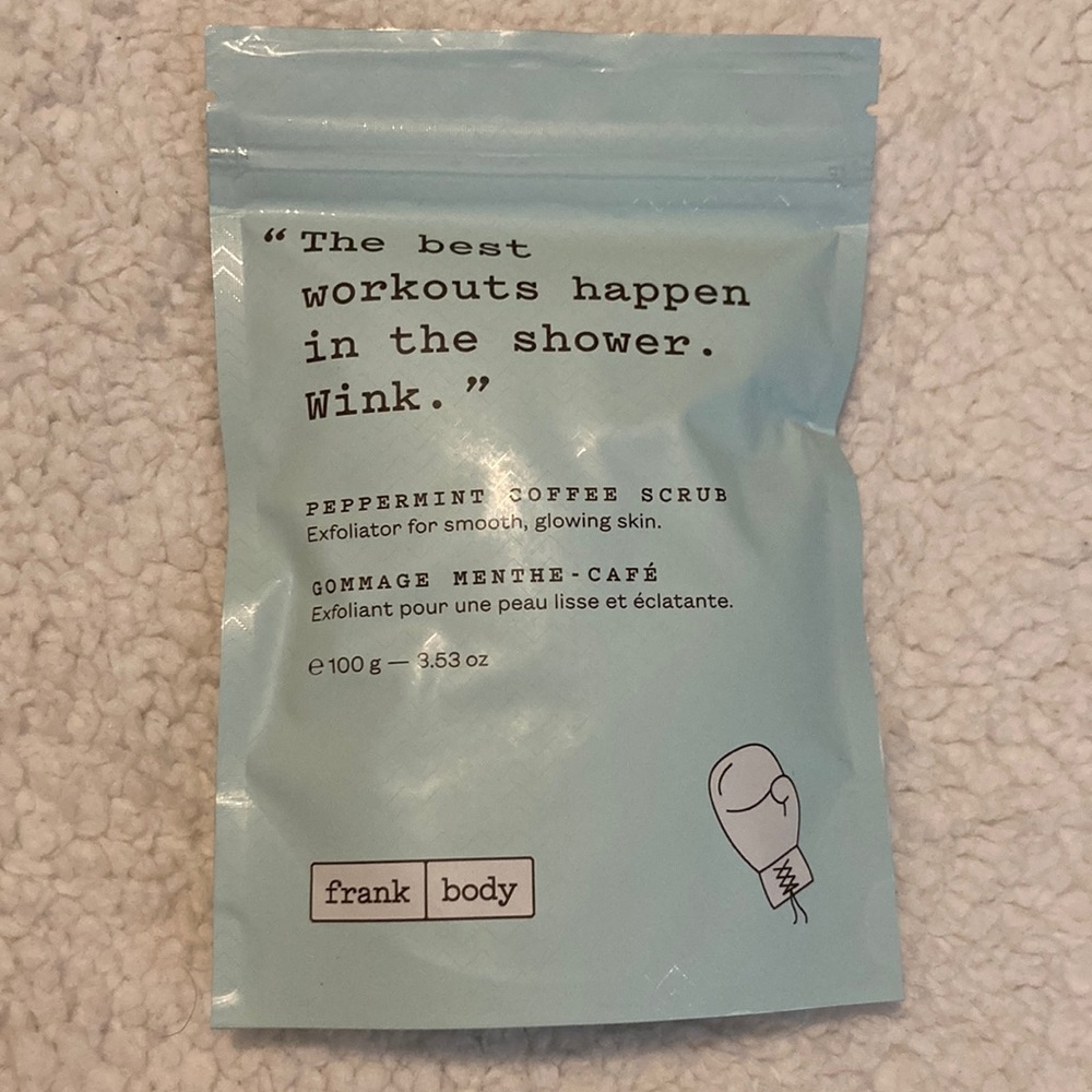 NWT Frank Body Peppermint Coffee Scrub mini sealed bag